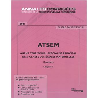 Agent territorial spécialisé principal de 2e classe des écoles maternelles 2021 ATSEM
