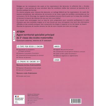 Agent territorial spécialisé principal de 2e classe des écoles maternelles 2021 ATSEM