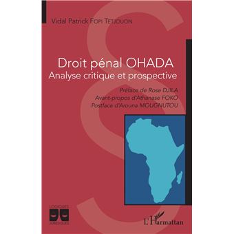 Droit Pénal OHADA Analyse Critique Et Prospective - Broché - Vidal ...