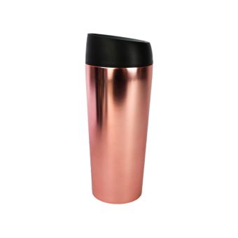 Mug en inox Woodway motifs rose doré