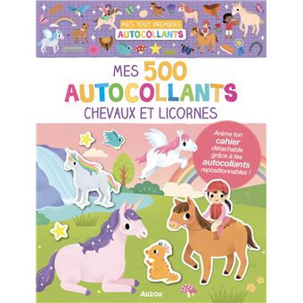Mes 500 autocollants - chevaux et licornes