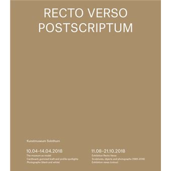 Recto Verso, postscriptum