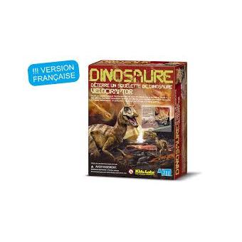 Dinosaure vélociraptor à déterrer 4M : King Jouet, Jeux scientifiques 4M -  Jeux et jouets éducatifs