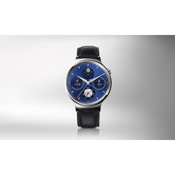 Montre Huawei Watch Classic Silver Bracelet Cuir Noir