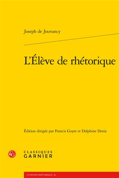 L'eleve de rhetorique