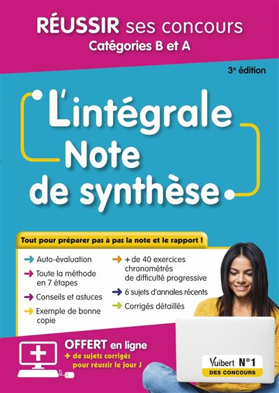 L'intégrale De La Note De Synthèse - Catégories B Et A - Méthode En 7 ...