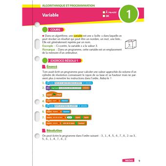 Mon Année Brevet Les fiches Maths Physique Chimie SVT Technologie 3e