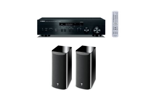 Amplificateur Yamaha MusicCast RN402 Noir + Enceinte Bibliothèque Focal Aria 906 Black High Gloss Vendue par paire