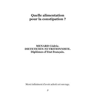 Quelle alimentation pour la constipation ?