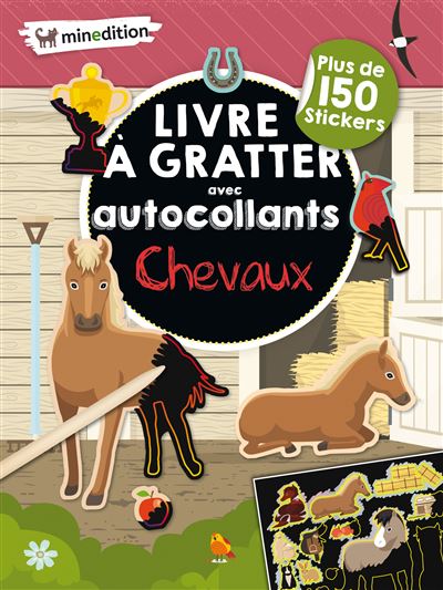 Mon livre d'autocollants à gratter - Chevaux