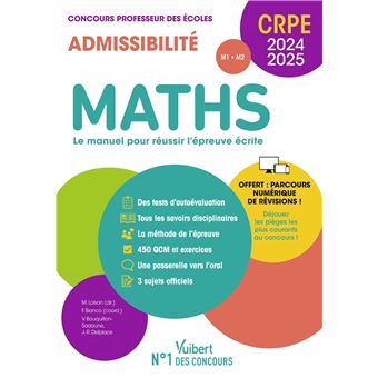 Maths - CRPE 2024-2025 - Epreuve écrite d'admissibilité