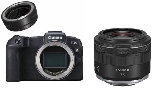 Hybride Canon EOS RP Boîtier Nu + Objectif RF 35 mm f/1.8 Macro IS STM
