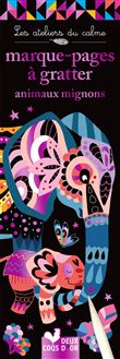 Marque-pages à gratter animaux mignons