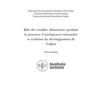 Rôle des troubles alimentaires pendant la grossesse