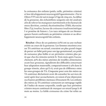 Rôle des troubles alimentaires pendant la grossesse