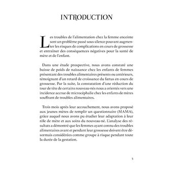 Rôle des troubles alimentaires pendant la grossesse