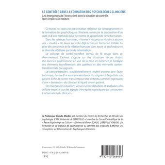 Le contrôle dans la formation des psychologues cliniciens