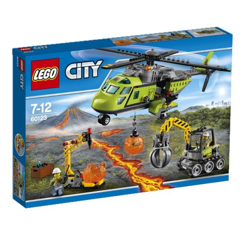 LEGO® City 60123 L'hélicoptère d'approvisionnement du volcan