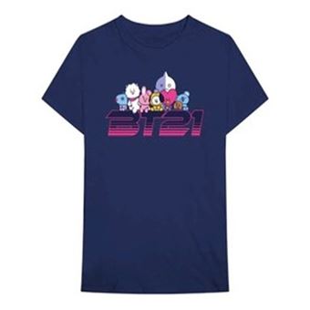 T-Shirt BTS Space Wappen Logo Bleu Navy Unisex