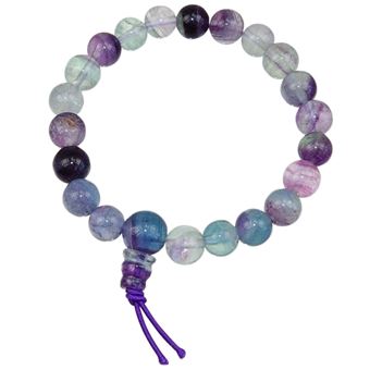 Bracelet mala tibétain - Fluorite