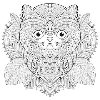 Mandalas à colorier : chats