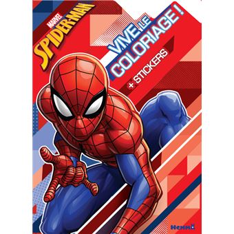 Spider-ManMarvel Spider-Man Vive le coloriage ! (Fond formes géométriques)