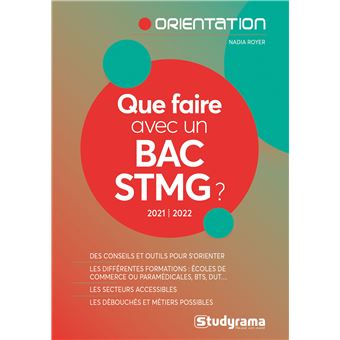 Que Faire Avec Un Bac Stmg Broche Nadia Royer Achat Livre Fnac