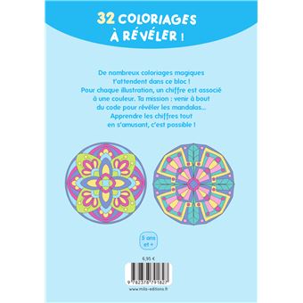 Mon bloc de coloriages magiques - Spécial Mandalas Les chiffres