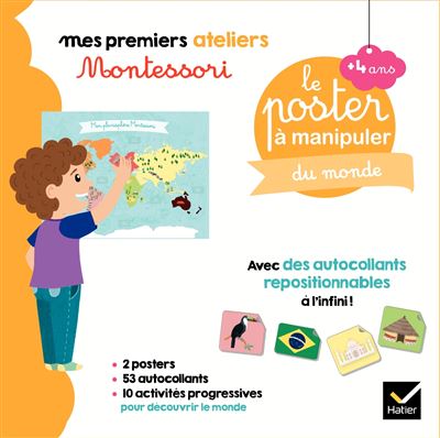 Coffret Montessori Poster à manipuler du monde