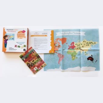Coffret Montessori poster à manipuler du monde
