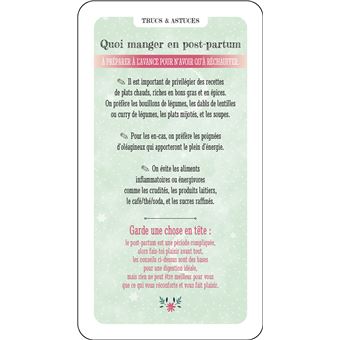 Post-partum - Les premiers mois de la vie du bébé - 100 cartes pour survive à ce tsunami physique e