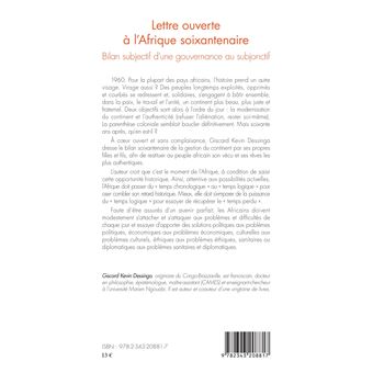 Lettre ouverte à l'Afrique soixantenaire