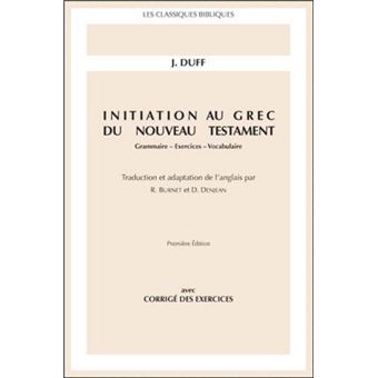 Initiation au grec du Nouveau Testament