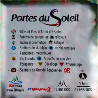 Carte en relief des Portes du Soleil
