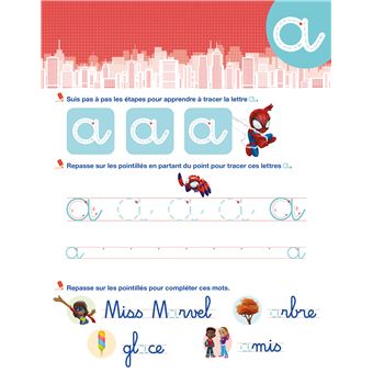 Disney - Spidey et ses amis extraordinaires  - Mon cahier effaçable - J'écris les minuscules