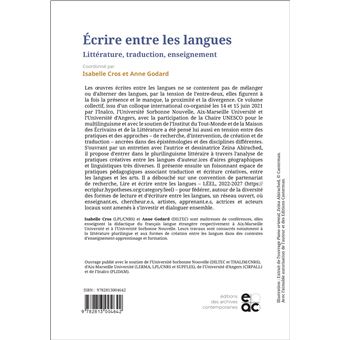Ecrire entre les langues