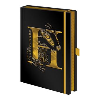 Carnet de notes A5 Harry Potter Poufsouffle reflets métal premium