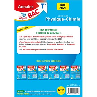 Annales Bac 2021 Spé Physique Chimie Term