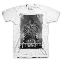 Tee-Shirt Game Of Thrones- Iron Thrones Blanc Homme Taille L