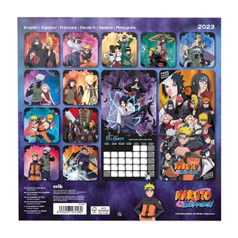 Calendrier mural 2023 Naruto