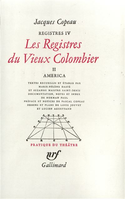 Les Registres du Vieux Colombier - Jacques Copeau - (donnée non spécifiée)