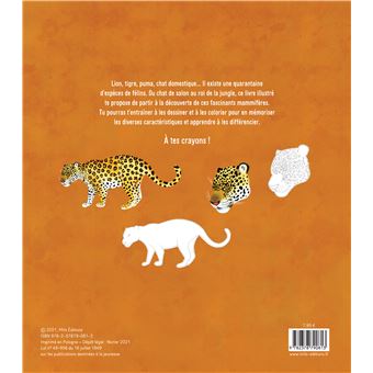 Je découvre les félins en dessinant et en coloriant