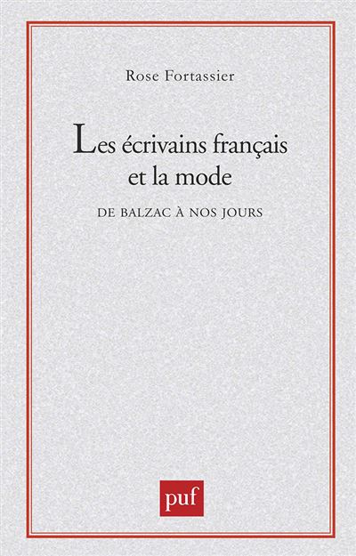 Ecrivains francais et la mode
