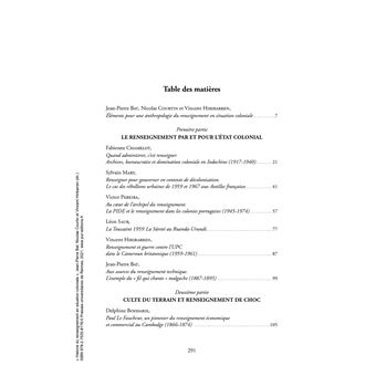 Histoire du renseignement en situation coloniale