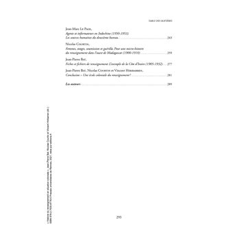 Histoire du renseignement en situation coloniale