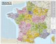 France : carte administrative et routière 1 : 1 050 000 (carte murale/poster, avec barres alu)