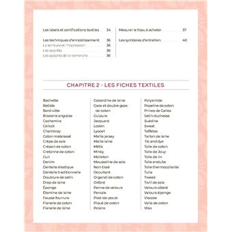 Le guide des tissus - 65 fiches pour choisir et coudre ses tissus
