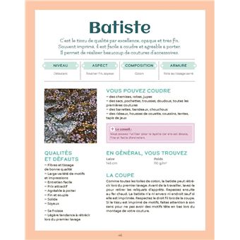 Le guide des tissus - 65 fiches pour choisir et coudre ses tissus