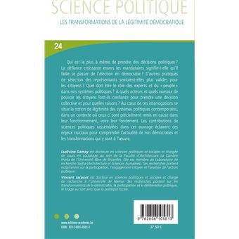 Les transformations de la légitimité démocratique