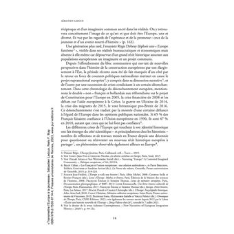 Transmettre l'Europe à la jeunesse